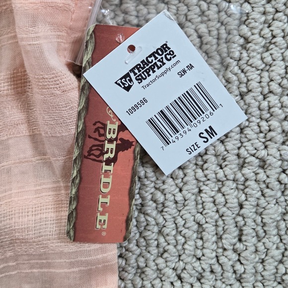 NWT Bit & Bridle Womens Small Peach Orange Sleeveless Button Up Shirt - Picture 4 of 6